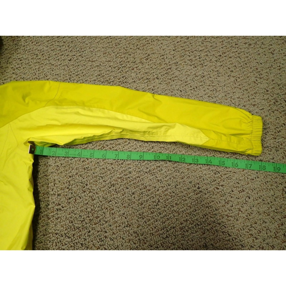 Marmot Rain Jacket Girls Large Yellow Good Hooded Full Zip Waterproof Shell - Picture 10 of 10